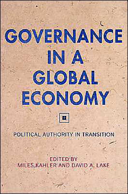 Cover for Miles Kahler · Governance in a Global Economy: Political Authority in Transition (Taschenbuch) (2003)