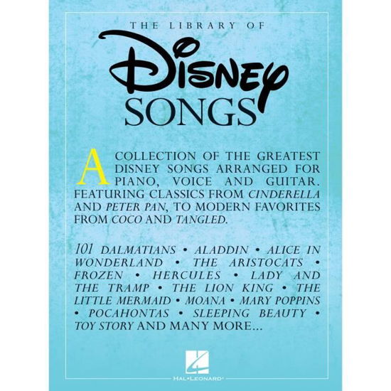 The Library of Disney Songs: Over 50 of the Greatest Disney Songs - Hal Leonard Publishing Corporation - Bøger - Hal Leonard Corporation - 9781540042026 - 2019