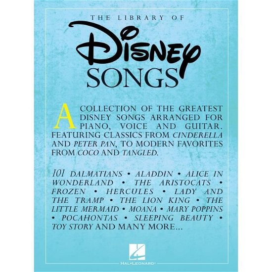 Cover for Hal Leonard Publishing Corporation · The Library of Disney Songs: Over 50 of the Greatest Disney Songs (Bok) (2019)