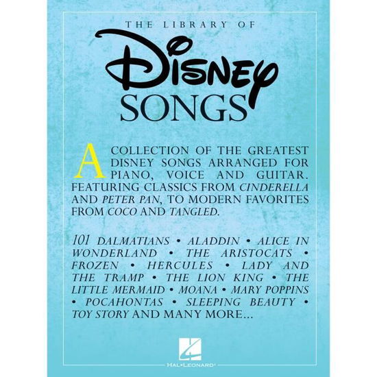 The Library of Disney Songs: Over 50 of the Greatest Disney Songs - Hal Leonard Publishing Corporation - Books - Hal Leonard Corporation - 9781540042026 - 2019