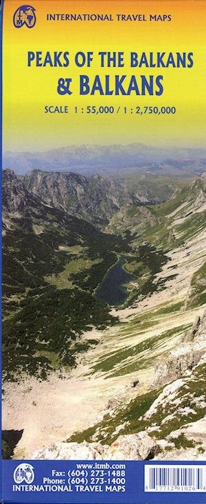 International Travel Maps: Balkans & Peaks of Balkans - ITM Publications - Libros - ITMB publishing - 9781771291026 - 14 de septiembre de 2021