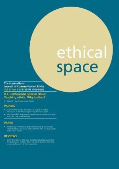Cover for Richard Lance Keeble · Ethical Space Vol.14 Issue 1 (Taschenbuch) (2017)