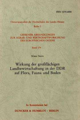 Cover for Stern · Wirkung der großflächigen Landbew (Book) (1990)