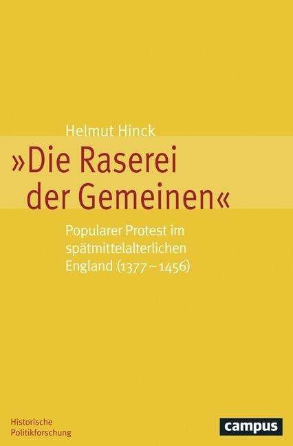 Cover for Hinck · &quot;Die Raserei der Gemeinen&quot; (Bog)