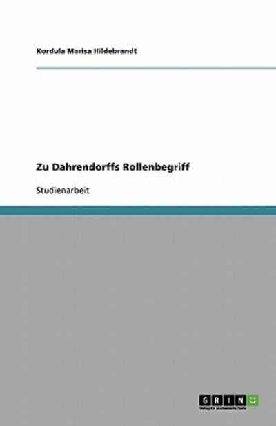 Cover for Hildebrandt · Zu Dahrendorffs Rollenbegri (Book)