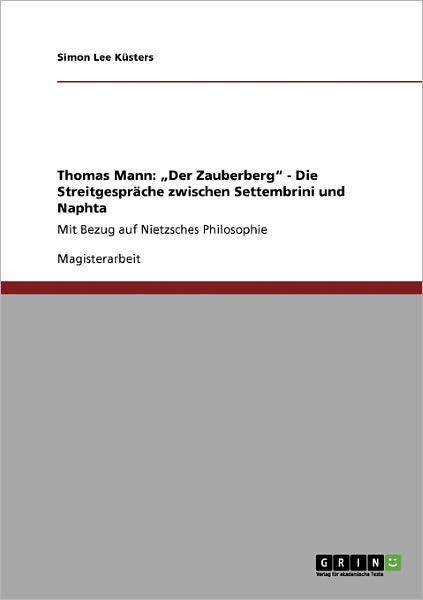 Cover for Küsters · Thomas Mann:Der Zauberberg  - (Book) [German edition] (2009)