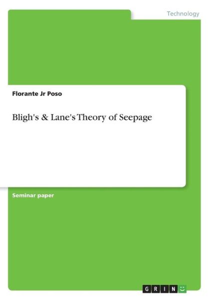 Cover for Poso · Bligh's &amp; Lane's Theory of Seepage (Book) (2017)