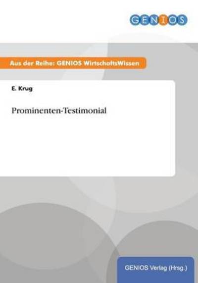 Cover for E Krug · Prominenten-Testimonial (Paperback Book) (2015)
