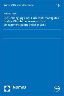 Cover for Reis · Die Einbringung eines Einzelwirtsc (Book) (2019)