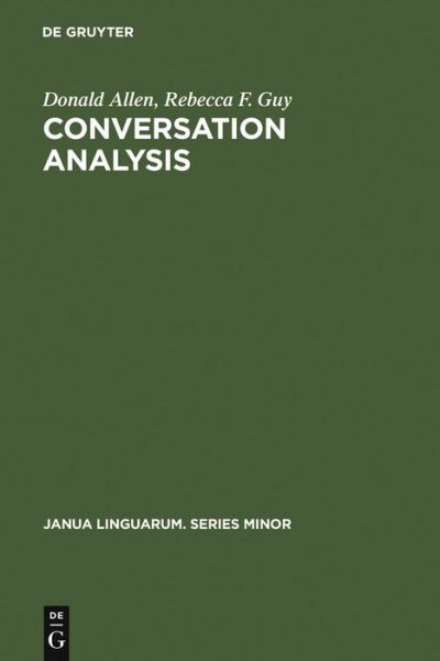 Cover for Allen · Conversation Analysis (Buch) (1978)