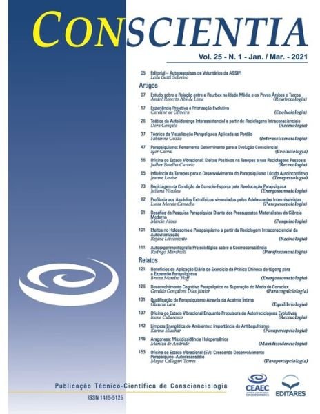 Cover for Do Centro de Altos Estudos Da Conscie · Revista Conscientia: Vol. 25 - N. 1 - Jan. / Mar. - 2021 (Taschenbuch) (2021)