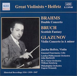 Cover for Heifetz,jascha / Feuermann/+ · HEIFETZ-BRA.BRUCH:Violin Conc (CD) (2001)