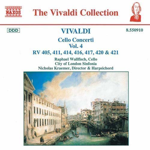 Vivaldi / Cello Concerti - Vol. 4 - City of London Sinf / Kraemer - Musik - NAXOS - 0730099591027 - 19. Mai 1995