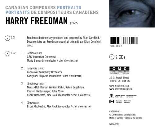 Cover for Harry Freedman · Portrait (CD) (2009)