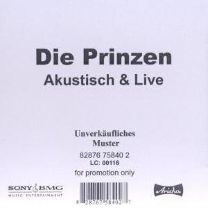 Cover for Die Prinzen · Akustisch &amp; Live (CD) (2006)