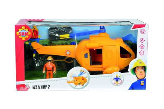 Brandweerman Sam Wallaby met Figuur - Feuerwehrmann Sam - Hubschrauber Wallaby II mit Fi - Gadżety - Simba Toys - 4006592007027 - 1 czerwca 2021