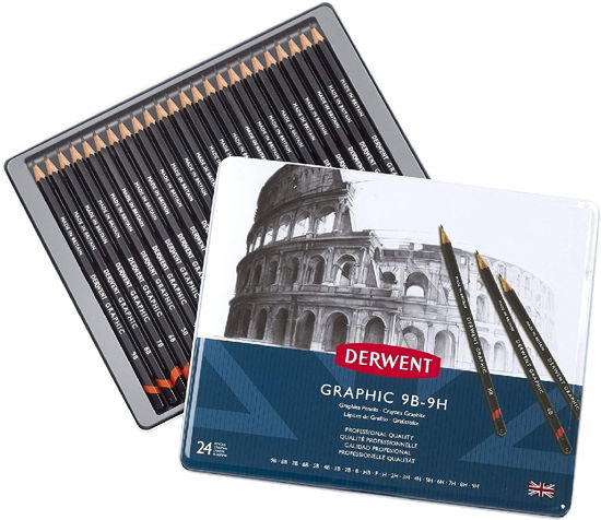 Derwent - Graphic Pencil Set 24 Tin - Derwent - Merchandise -  - 5010255342027 - 