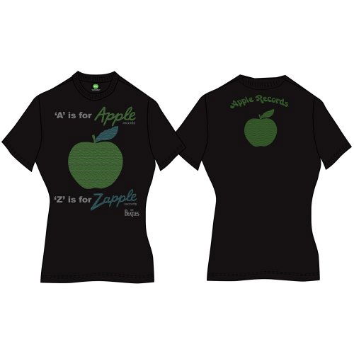 The Beatles Ladies T-Shirt: A is for Apple (Back Print) - The Beatles - Produtos - Apple Corps - Apparel - 5055295316027 - 