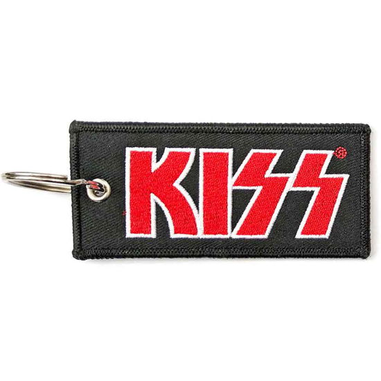 KISS Keychain: Red Logo (Double Sided Patch) - Kiss - Fanituote -  - 5056368604027 - 