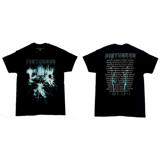 Cover for Disturbed · Disturbed Unisex T-Shirt: Apocalypse Date back (Black) (Back Print &amp; Ex-Tour) (T-shirt) [size S] [Black - Unisex edition] (2020)