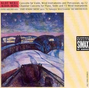 Cover for Berg / Weill / Nwwe / Ruud / Smebye / Aadland · Chamber Concerto / Violin Concerto (CD) (1992)