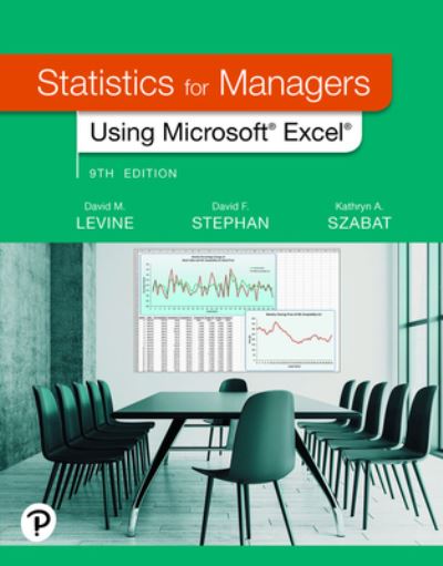 Cover for David Levine · Study Guide and Student's Solutions Manual Statistics for Managers Using Microsoft Excel (N/A) (2020)