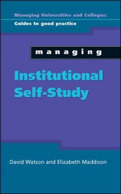 Cover for David Watson · Managing Institutional Self Study (Pocketbok) [Ed edition] (2005)