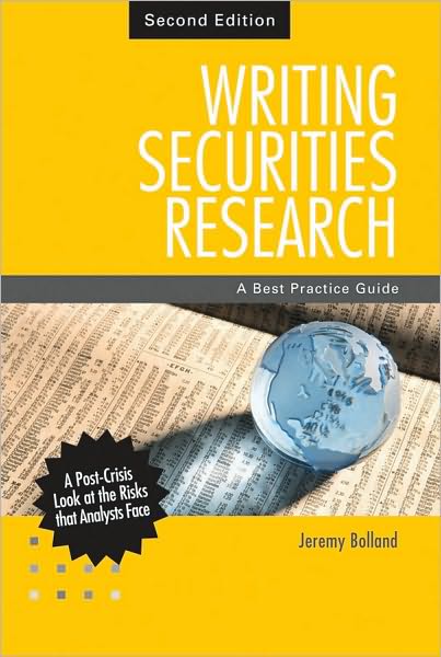 Cover for Jeremy Bolland · Writing Securities Research: A Best Practice Guide (Hardcover Book) (2010)