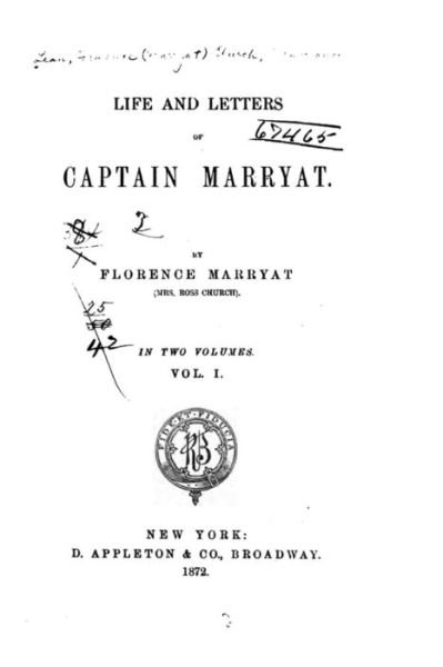 Cover for Florence Marryat · Life and Letters of Captain Marryat - Vol. I (Paperback Bog) (2016)