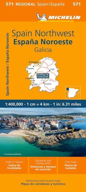 Galicia - Michelin Regional Map 571 - Michelin - Boeken - Michelin Editions des Voyages - 9782067259027 - 19 januari 2023