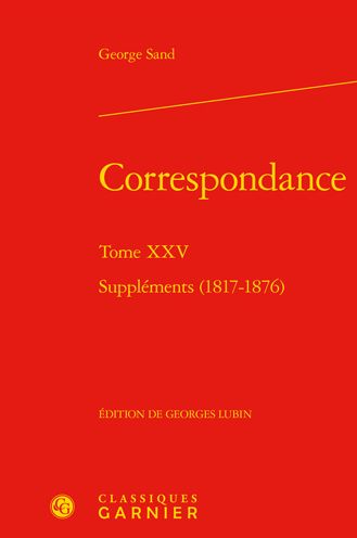 Cover for George Sand · Correspondance (Hardcover Book) (2020)