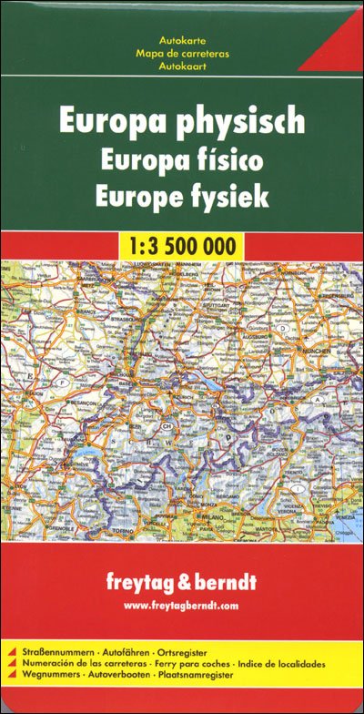 Freytag & Berndt Road Map: Europe physical - Freytag & Berndt - Książki - Freytag & Berndt - 9783707903027 - 31 grudnia 2016