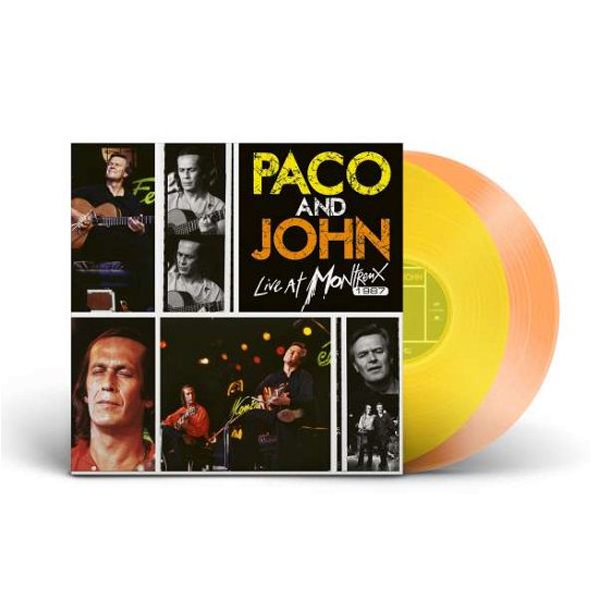 Cover for Paco De Lucia &amp; John Mclaughlin · Paco And John Live At Montreux 1987 (Limited Yellow / Orange Vinyl) (LP) [Coloured Limited edition] (2020)