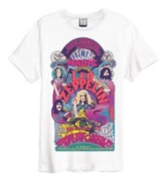 Led Zeppelin Electric Magic Amplified Vintage White Small T Shirt - Led Zeppelin - Mercancía - AMPLIFIED - 5054488486028 - 