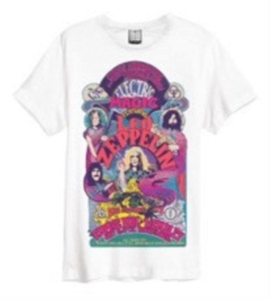 Cover for Led Zeppelin · Led Zeppelin Electric Magic Amplified Vintage White Small T Shirt (T-shirt) [size S]