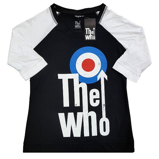 Cover for The Who · The Who Ladies Raglan T-Shirt: Elevated Target (XXXX-Large) (T-shirt) [Black, White - Ladies edition]
