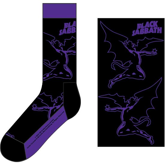 Black Sabbath Unisex Ankle Socks: Logo & Demon (UK Size 7 - 11) - Black Sabbath - Merchandise -  - 5056561024028 - 