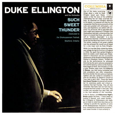 Cover for Ellington Duke and His Orchestra · Such Sweet Thunder (CD) (1991)