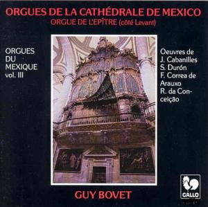 Cover for Guy Bovet · Orgues Du Mexique Vol.3 (CD) (1996)