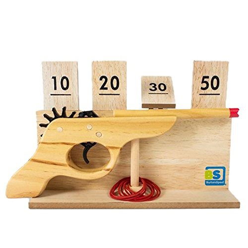 BS Toys Houten Schietspel met Doelwit 14dlg. - BS Toys - Merchandise -  - 8717775442028 - 