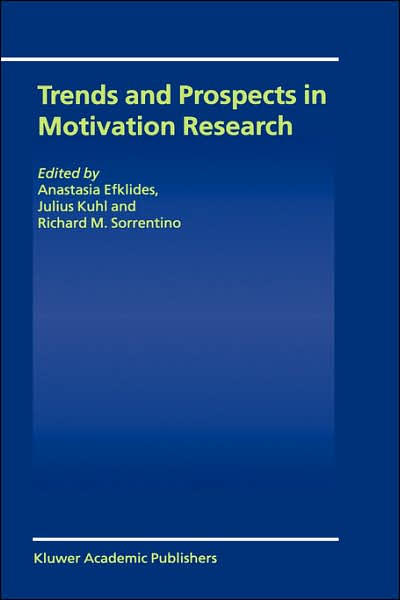 Cover for Anastasia Efklides · Trends and Prospects in Motivation Research (Gebundenes Buch) [2001 edition] (2001)