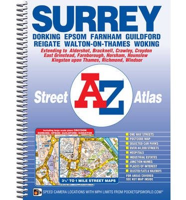 Cover for Geographers' A-Z Map Company · Surrey Street Atlas - A-Z Street Atlas S. (Spiral Book) (2017)