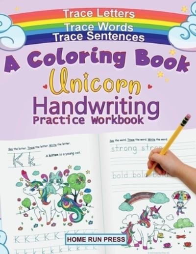 Cover for Llc Home Run Press · A Coloring Book Handwriting Practice Workbook (Paperback Book) (2020)