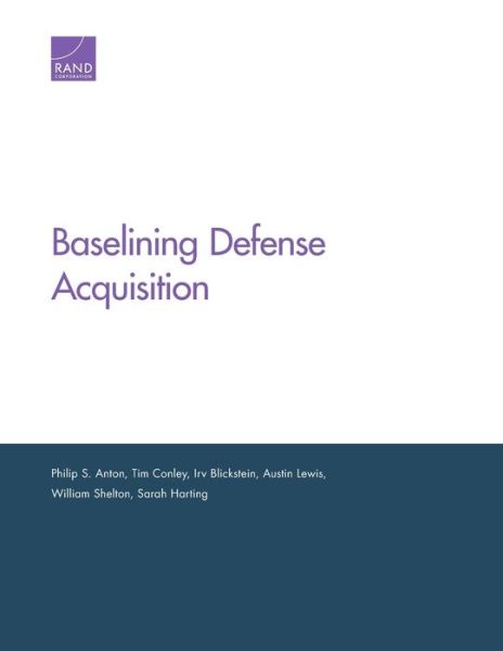 Cover for Philip S Anton · Baselining Defense Acquisition (Paperback Bog) (2020)