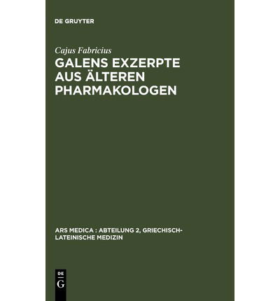 Cover for Fabricius · Galens Exzerpte aus älteren P (Book) (1972)