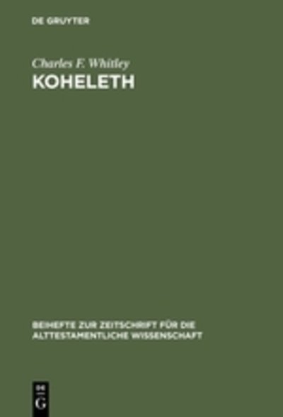 Cover for Whitley · Koheleth (Book) (1979)