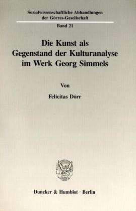 Cover for Dörr · Die Kunst als Gegenstand der Kultu (Book) (1993)