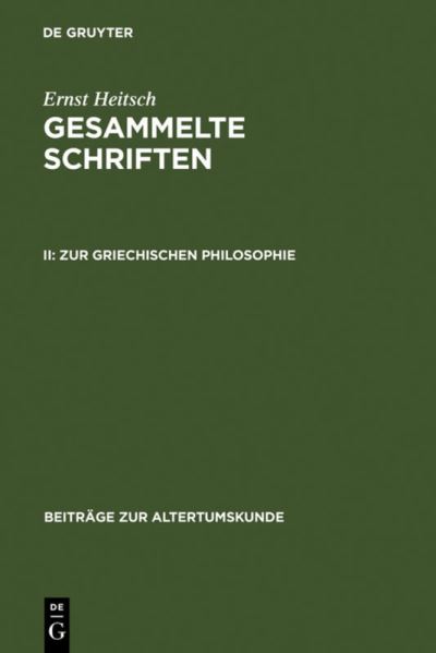 Cover for Ernst Heitsch · Gesammelte Schriften.2 (Book) [German edition] (2002)