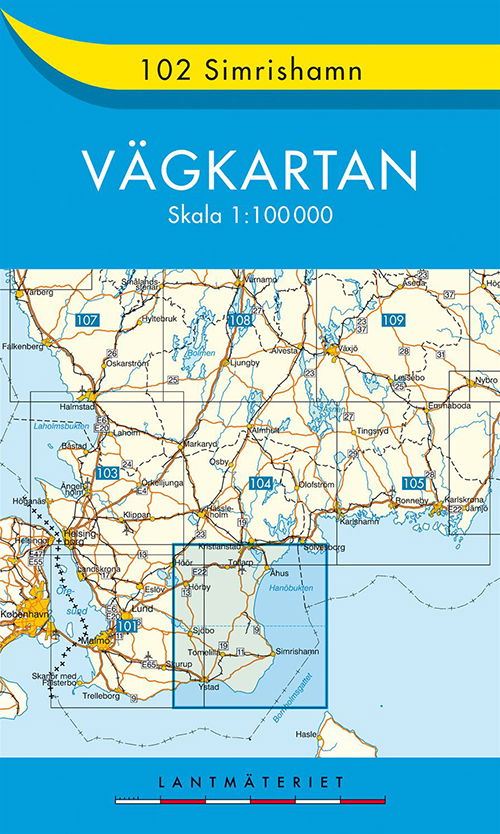 Cover for Norstedts · Vägkartan: Simrishamn 1:100.000 (Hardcover Book) (2016)