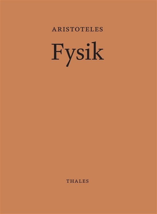 Cover for Aristoteles · Fysik (Inbunden Bok) (2017)